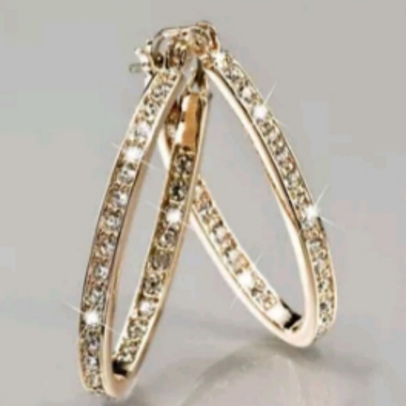 no brand Jewelry - Goldtone inside out hoops